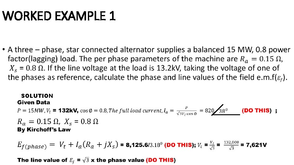 WORKED EXAMPLE 1 • SOLUTION 