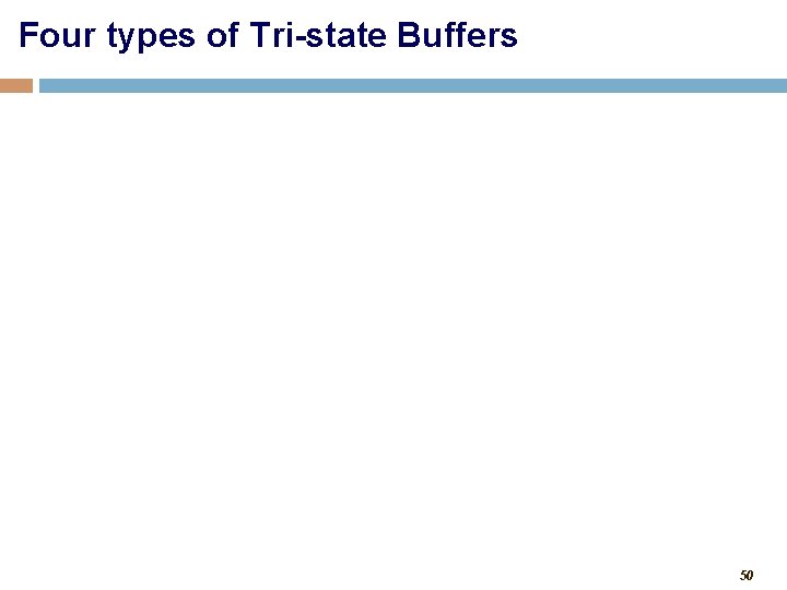 Four types of Tri-state Buffers 50 