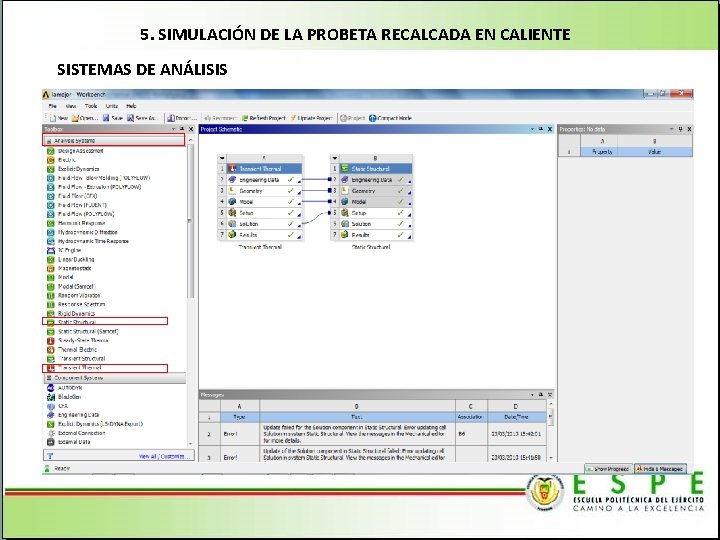 5. SIMULACIÓN DE LA PROBETA RECALCADA EN CALIENTE SISTEMAS DE ANÁLISIS 