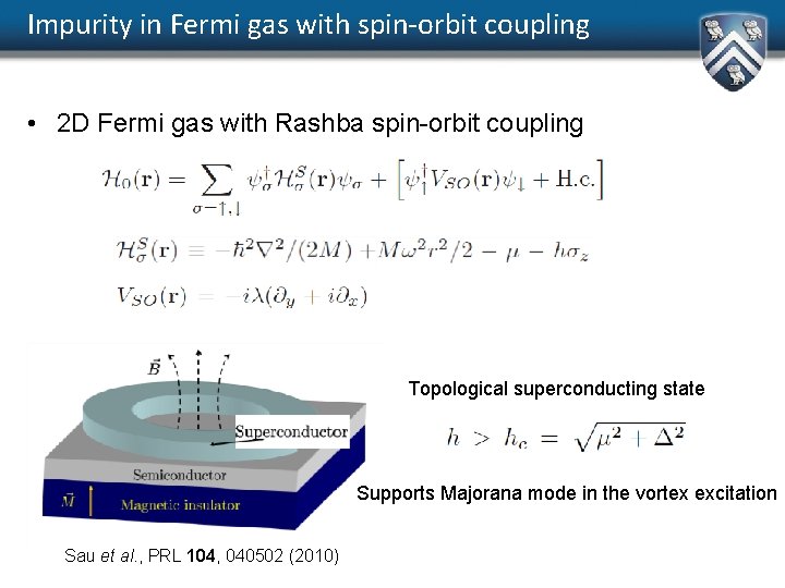 Impurity in Fermi gas with spin-orbit coupling • 2 D Fermi gas with Rashba