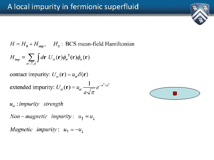 A local impurity in fermionic superfluid 