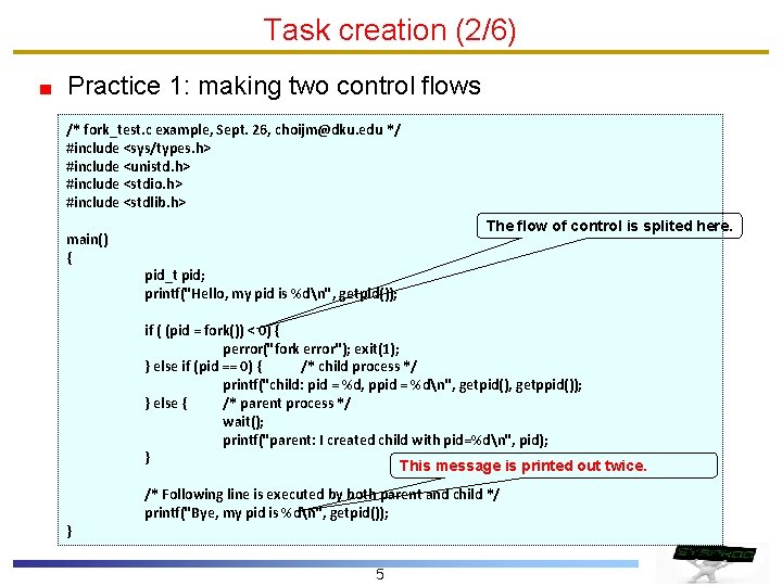 Task Cpp Example System Programming Chapter 5 Task Programming October 8