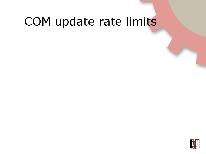 COM update rate limits 