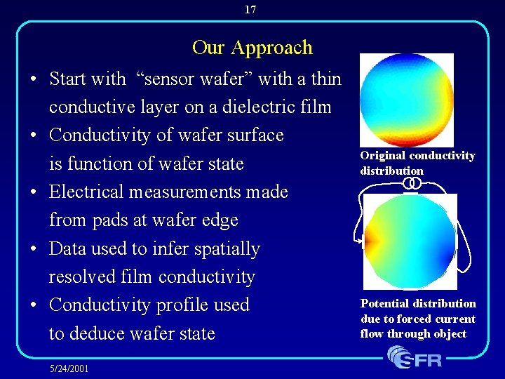17 Our Approach • Start with “sensor wafer” with a thin conductive layer on