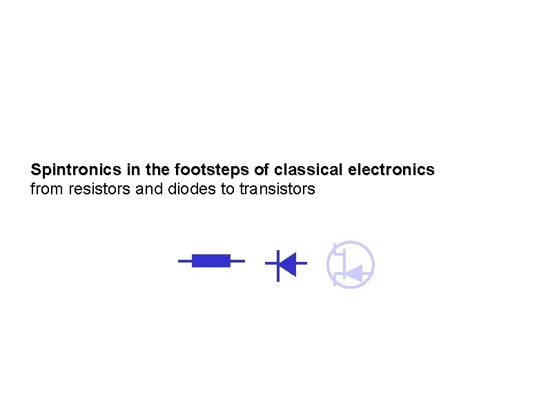 Spintronics in the footsteps of classical electronics from resistors and diodes to transistors 