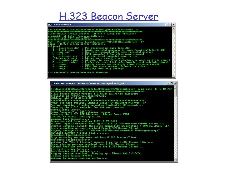 H. 323 Beacon Server 