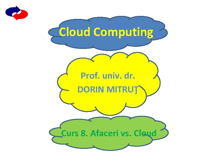 Cloud Computing Prof. univ. dr. DORIN MITRUŢ Curs 8. Afaceri vs. Cloud 