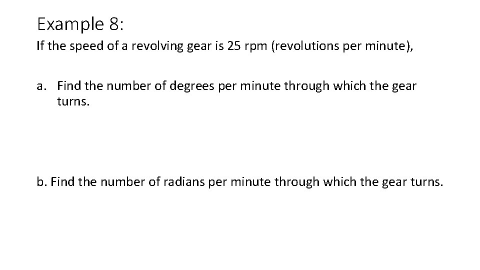 Gear Rpm Math MATH 1330 Section 4 2 Parts of an