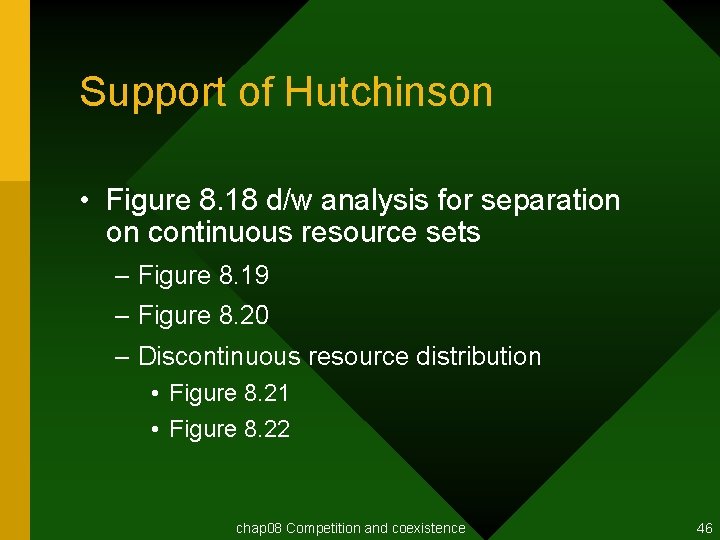 Support of Hutchinson • Figure 8. 18 d/w analysis for separation on continuous resource