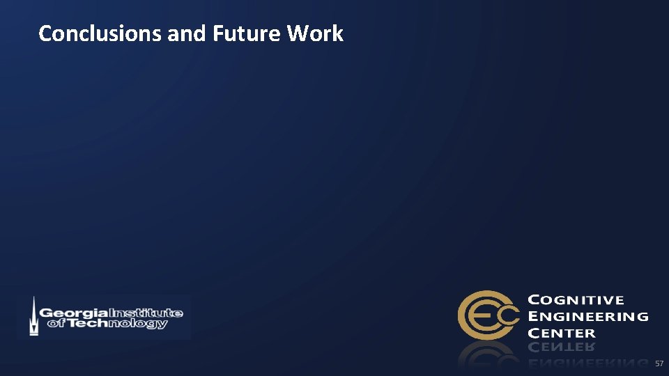 Conclusions and Future Work 57 57 