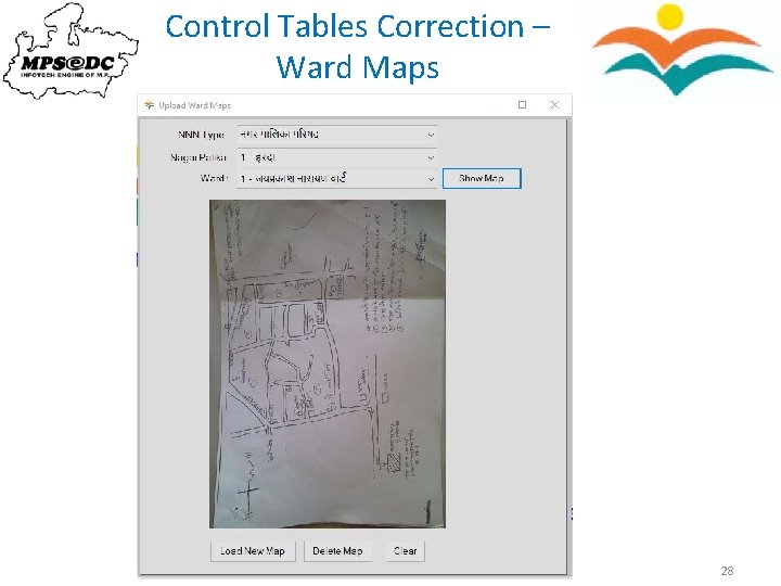 Control Tables Correction – Ward Maps 28 