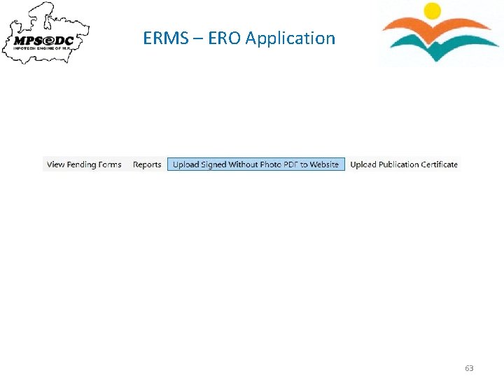 ERMS – ERO Application 63 
