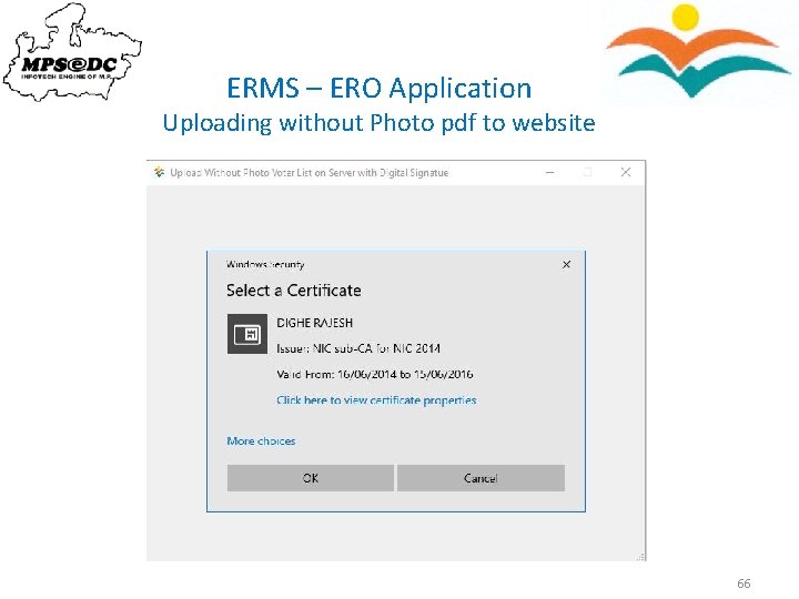 ERMS – ERO Application Uploading without Photo pdf to website 66 