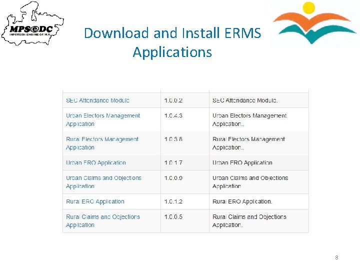 Download and Install ERMS Applications 8 
