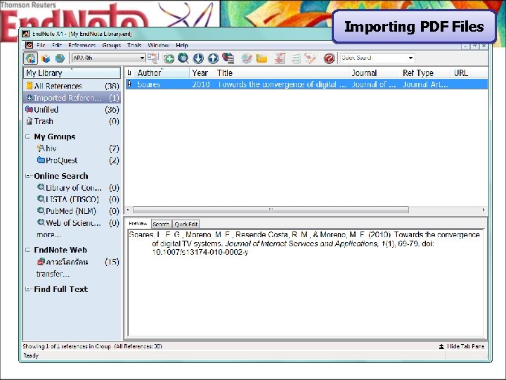 Importing PDF Files 