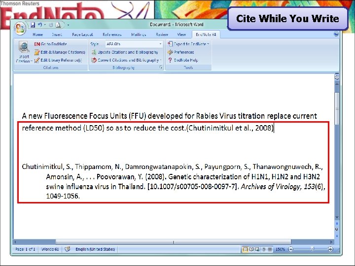 Cite While You Write 