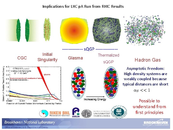 Implications for LHC p. A Run from RHIC Results ------- s. QGP -------CGC Initial