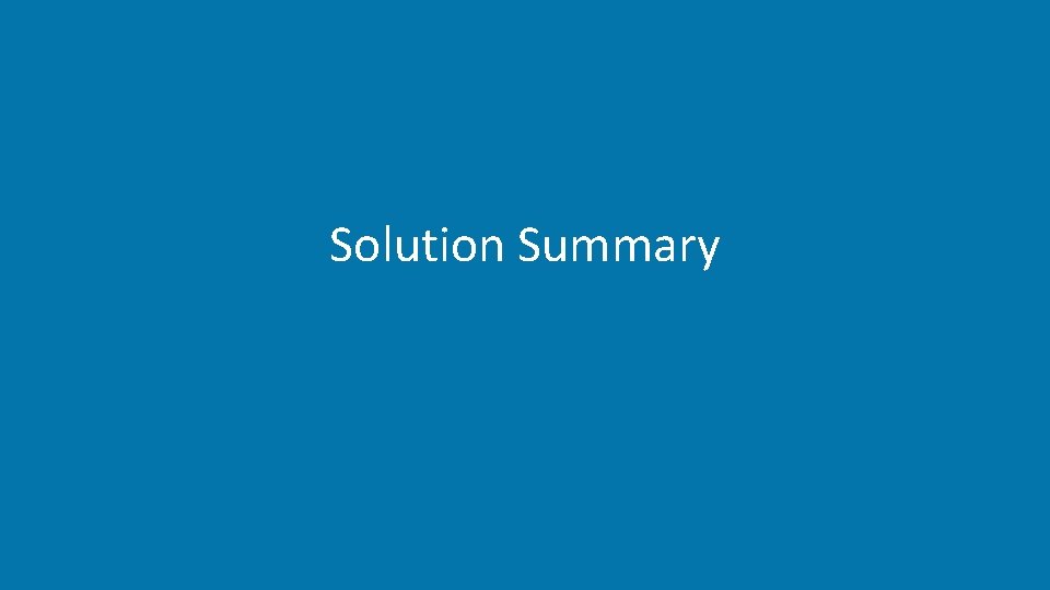 Solution Summary 5 