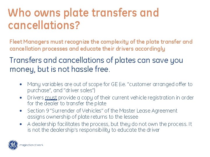Who owns plate transfers and cancellations? Fleet Managers must recognize the complexity of the