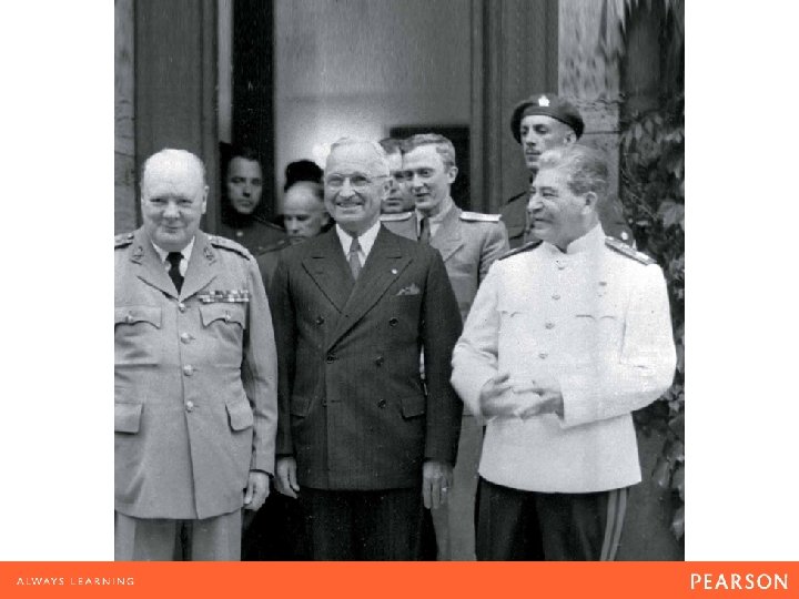 Churchill, Truman, and Stalin during the Potsdam Conference in July 1945. 