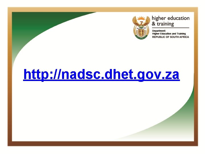 http: //nadsc. dhet. gov. za 