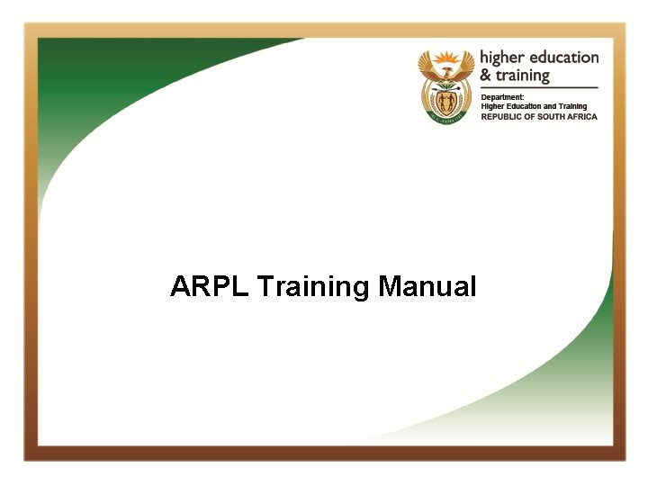 ARPL Training Manual 