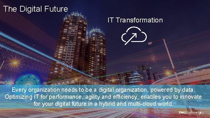 Dell Customer Communication - Confidential The Digital Future IT Transformation Every organization needs to