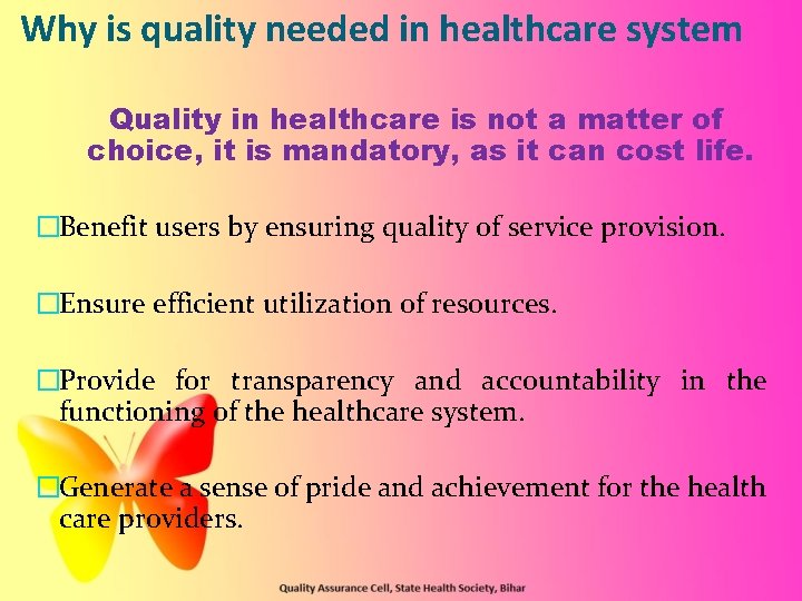 Why is quality needed in healthcare system Quality in healthcare is not a matter Why is quality needed in healthcare system Quality in healthcare is not a matter