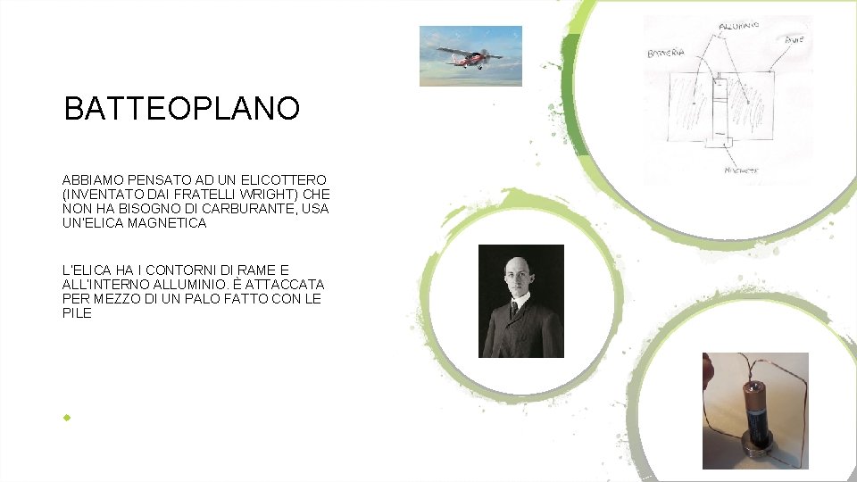 BATTEOPLANO ABBIAMO PENSATO AD UN ELICOTTERO (INVENTATO DAI FRATELLI WRIGHT) CHE NON HA BISOGNO BATTEOPLANO ABBIAMO PENSATO AD UN ELICOTTERO (INVENTATO DAI FRATELLI WRIGHT) CHE NON HA BISOGNO