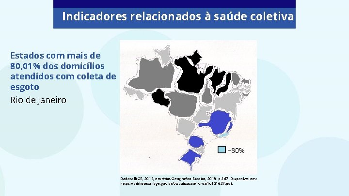 Indicadores relacionados à saúde coletiva Estados com mais de 80, 01% dos domicílios atendidos