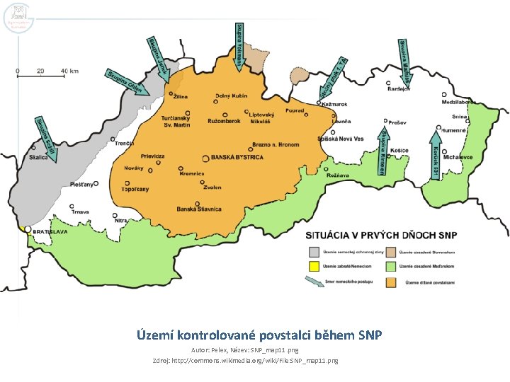 Území kontrolované povstalci během SNP Autor: Pelex, Název: SNP_map 11. png Zdroj: http: //commons.