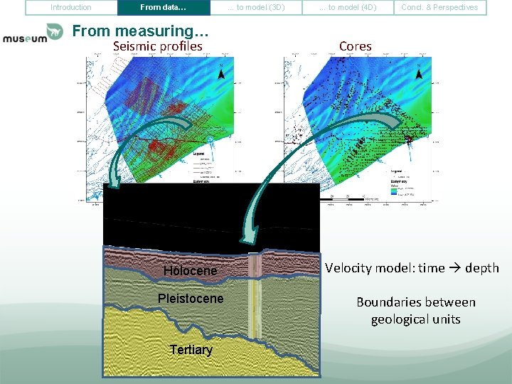 Introduction From data… From measuring… Seismic profiles … to model (3 D) … to