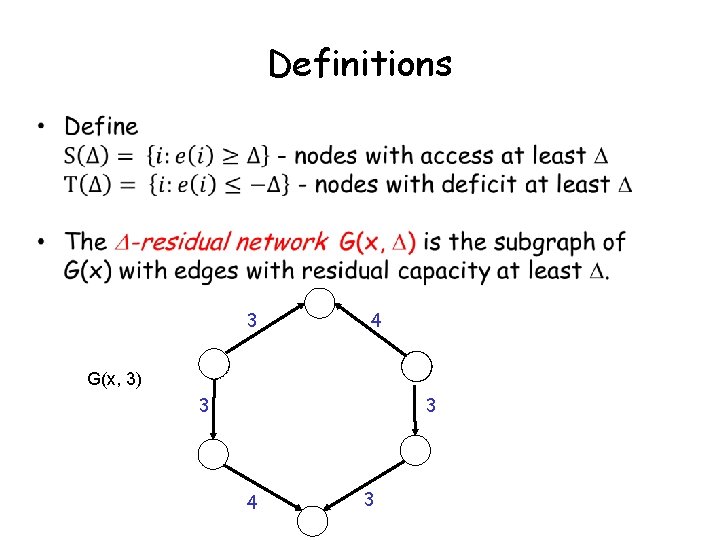 Definitions 3 4 G(x, 3) 3 3 4 3 