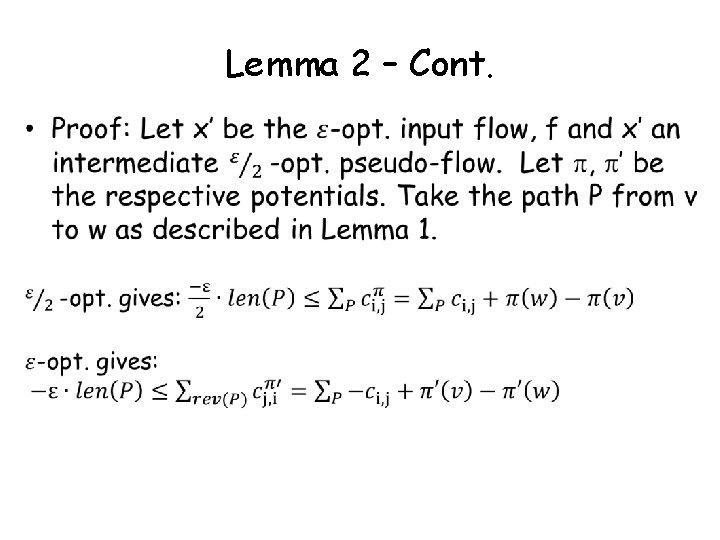 Lemma 2 – Cont. 