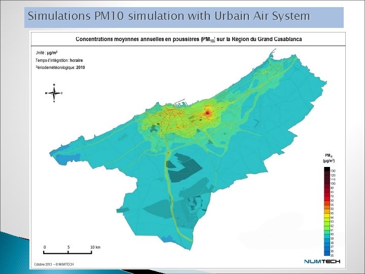 Simulations PM 10 simulation with Urbain Air System 