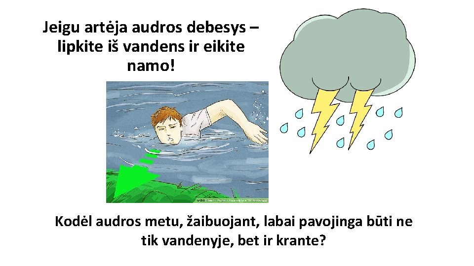 Jeigu artėja audros debesys – lipkite iš vandens ir eikite namo! Kodėl audros metu,