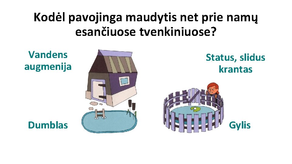 Kodėl pavojinga maudytis net prie namų esančiuose tvenkiniuose? Vandens augmenija Dumblas Status, slidus krantas