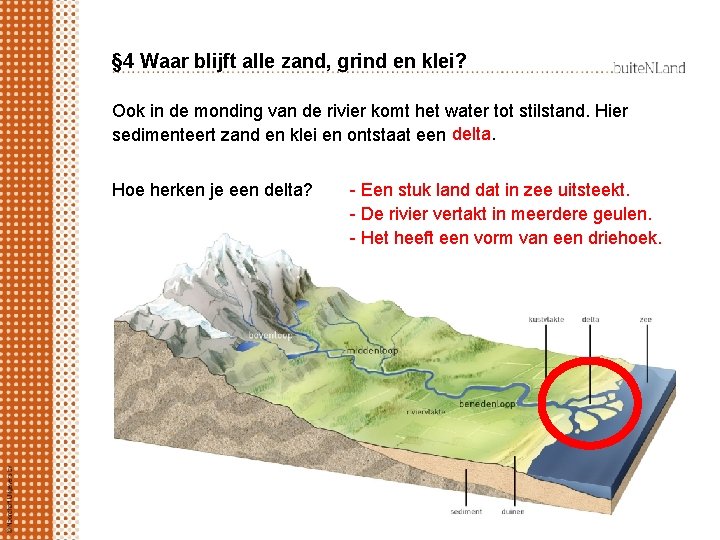 § 4 Waar blijft alle zand, grind en klei? Ook in de monding van