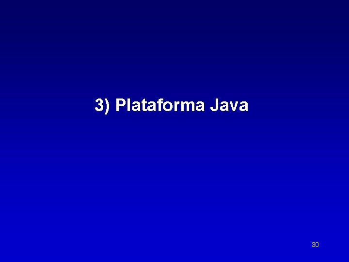 3) Plataforma Java 30 