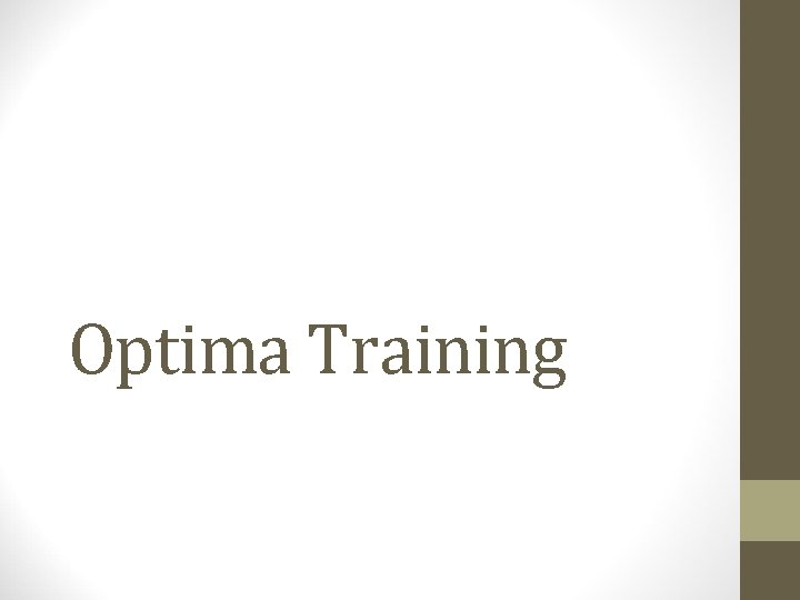 Optima Training 