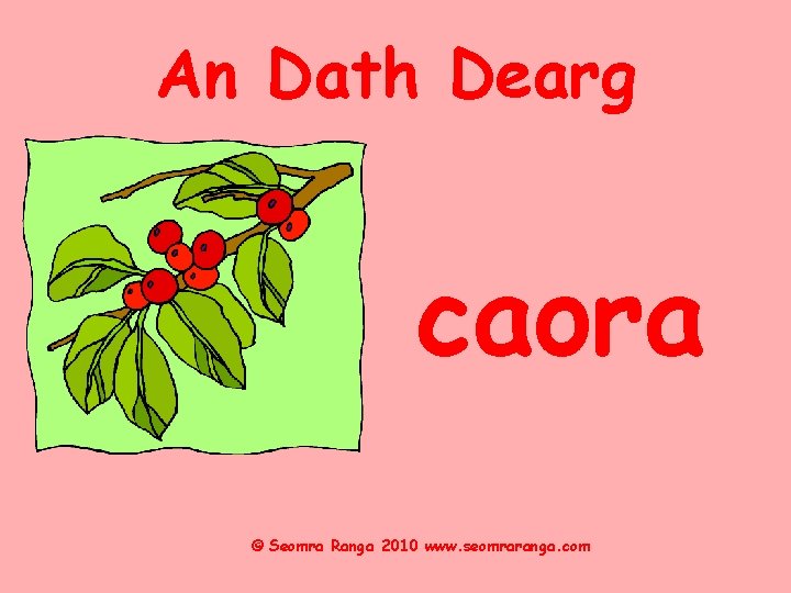 An Dath Dearg caora © Seomra Ranga 2010 www. seomraranga. com 