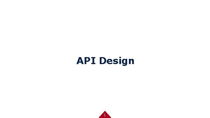API Design 1 