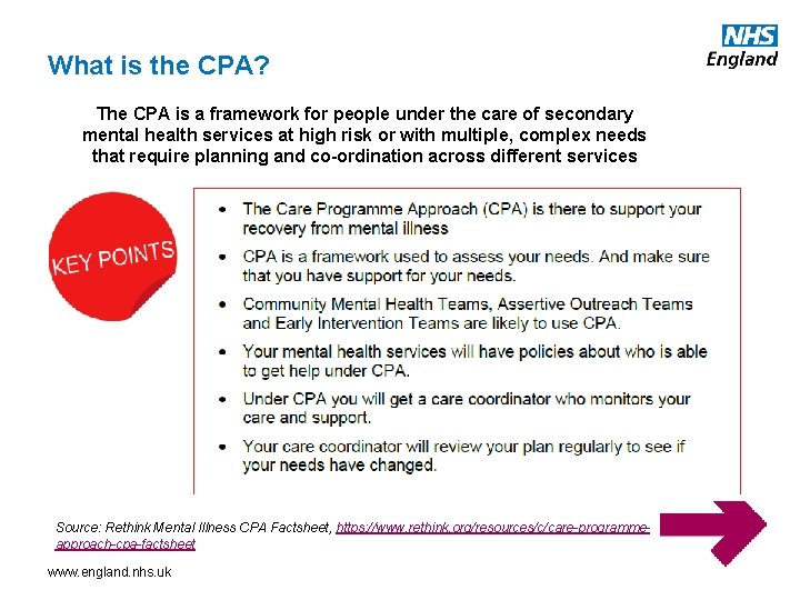 What is the CPA? The CPA is a framework for people under the care