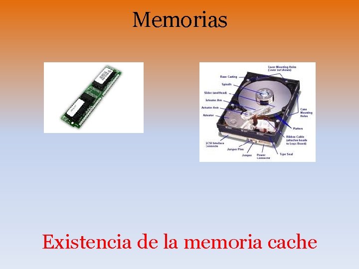 Memorias Existencia de la memoria cache 