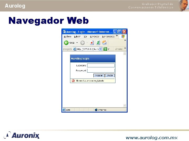 Aurolog Navegador Web www. aurolog. com. mx 