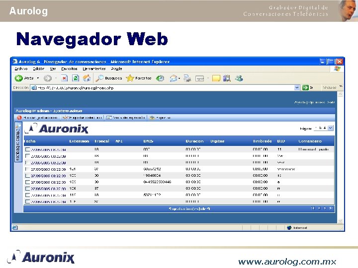 Aurolog Navegador Web www. aurolog. com. mx 