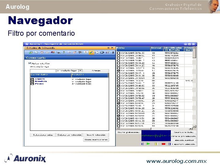 Aurolog Navegador Filtro por comentario www. aurolog. com. mx 