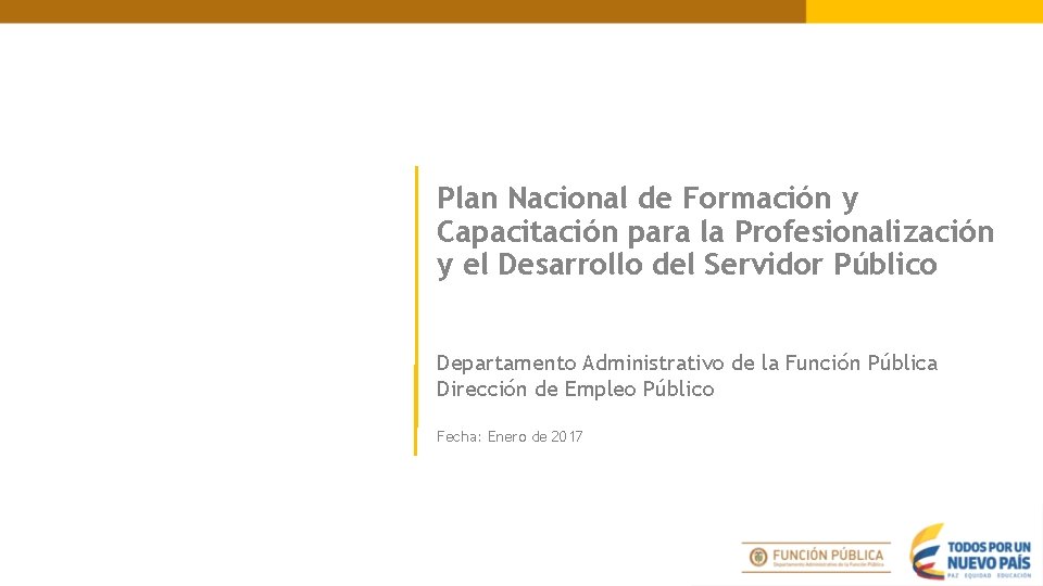 Plan Nacional de Formacin y Capacitacin para la