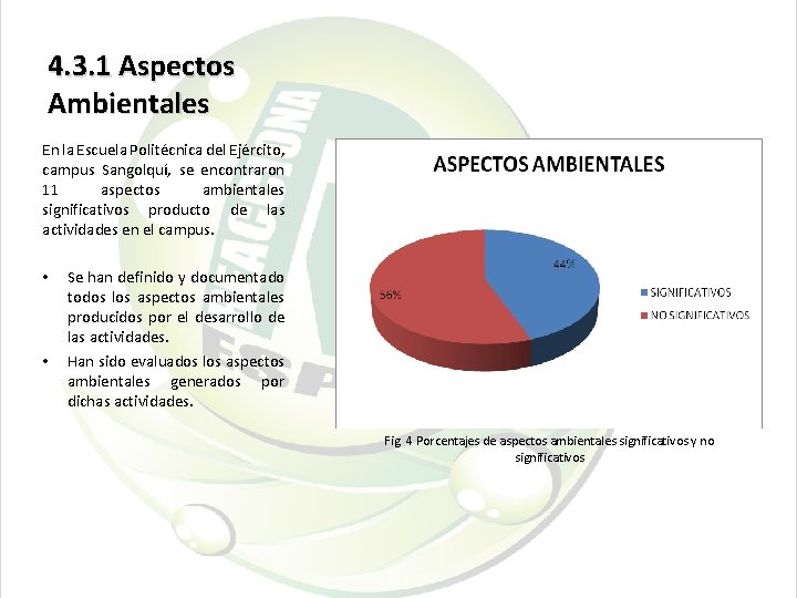 4. 3. 1 Aspectos Ambientales En la Escuela Politécnica del Ejército, campus Sangolquí, se