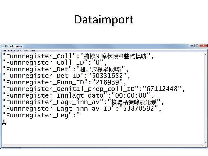 Dataimport 